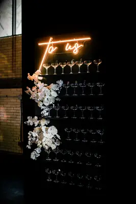 Elegant neon and dark color palette 