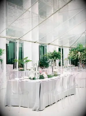 Sage green wedding reception decor