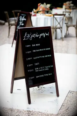 Chalkboard sandwich board sign
