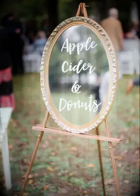 DIY mirror wedding sign