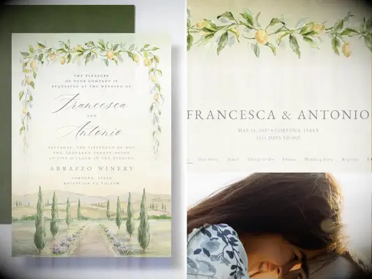 Elegant Italy Invitations and Website