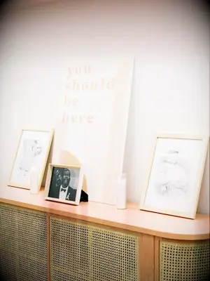 photography display of deceased loved ones