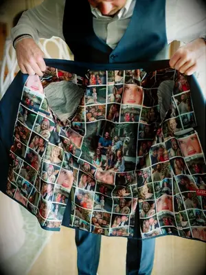 custom photo collage suit liner