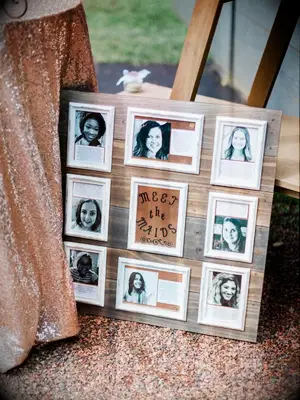 photo display of bridesmaids