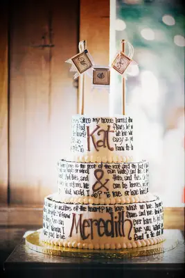 Lyric wedding cake