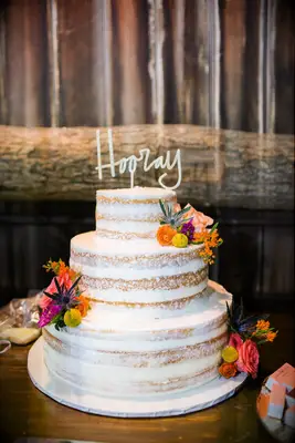 Naked wedding cake