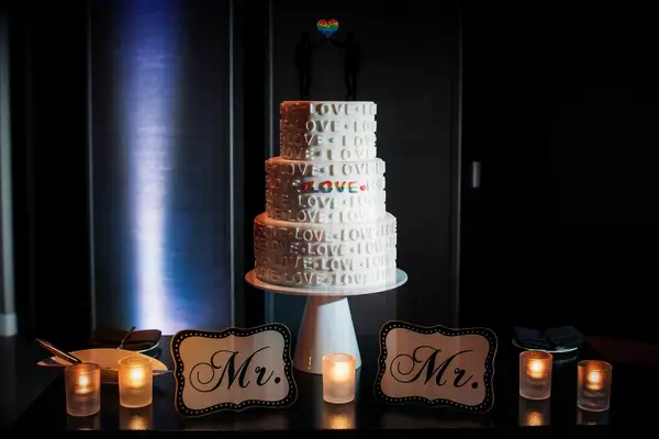 Love is love wedding cake