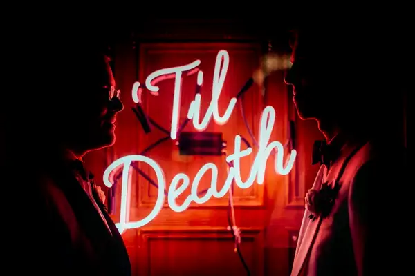 Till Death Neon red wall sign