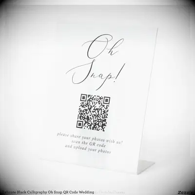 Oh Snap! qr code for wedding pictures