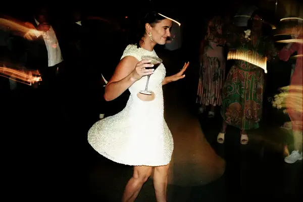 After-Party Action Shot blurry wedding photo idea