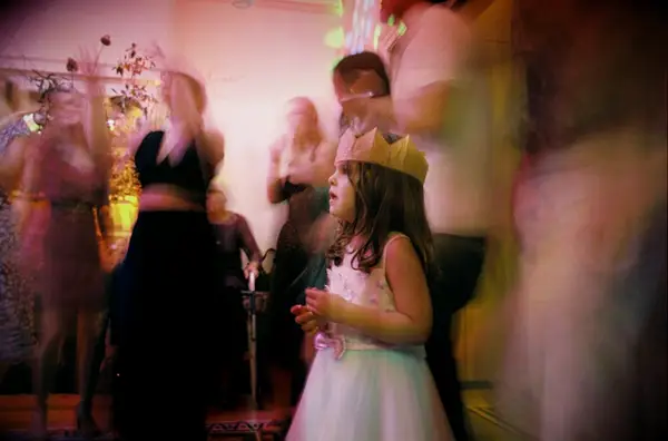 Blurry wedding guest photo