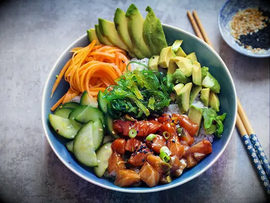 Poke traditional Hawaiian wedding food