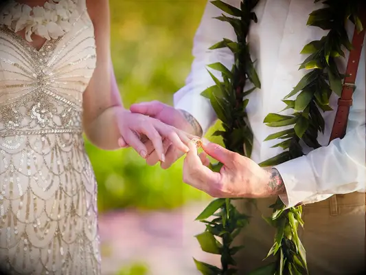 Hawaiian ring blessing wedding traditions