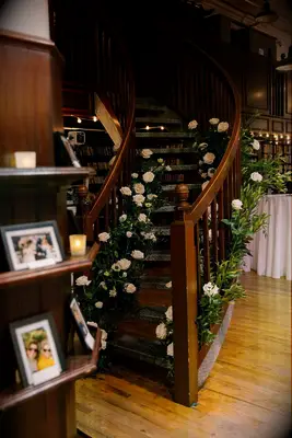 Floral staircase for wedding