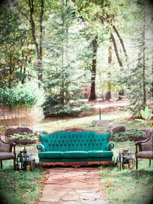 Vintage furniture outdoors