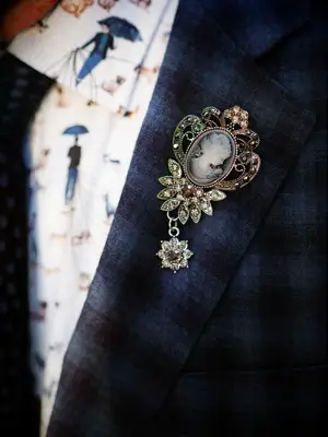 Antique brooch boutonniere