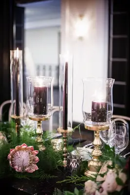Gothic candle centerpieces