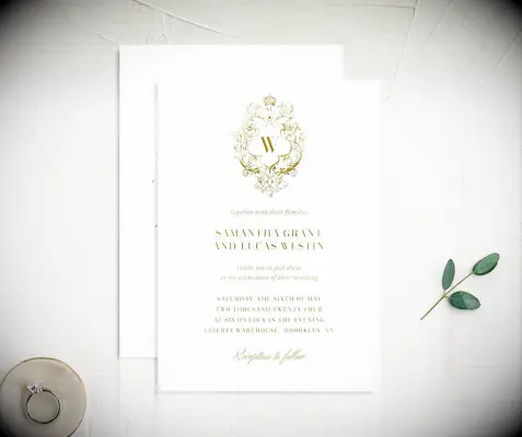 Royal crest invitation set