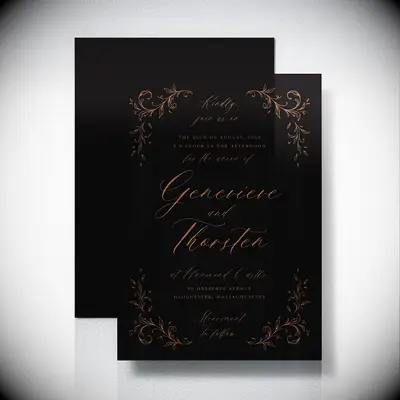 Gothic invitation set 