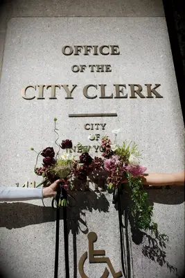 two freeform wedding bouquets