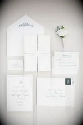 Classic White Wedding Invitation with Black Text