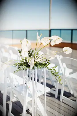 Anthurium aisle floral arrangement