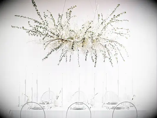 wedding reception table idea white modern