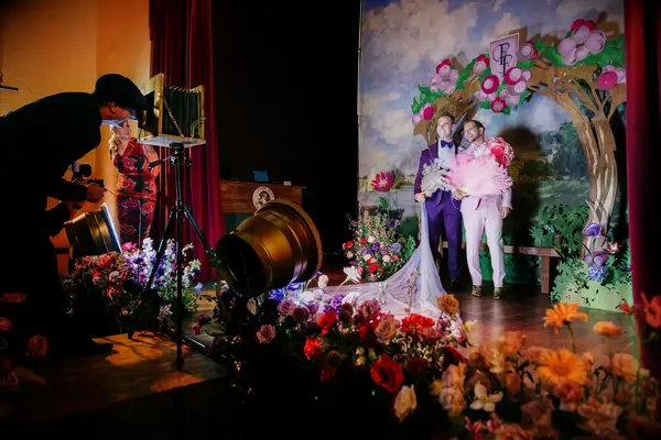 Fairytale-themed wedding photo booth