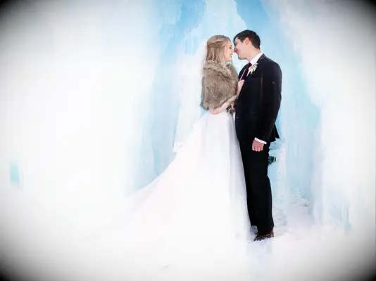 Winter fairytale-themed wedding