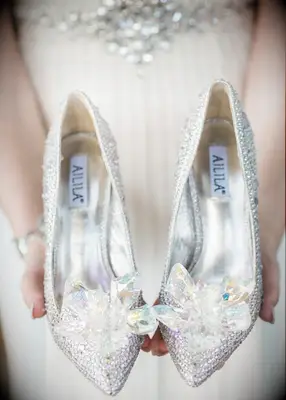 Cinderella-inspired wedding slippers