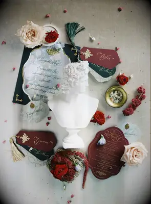 Fairytale-themed wedding invitation suite