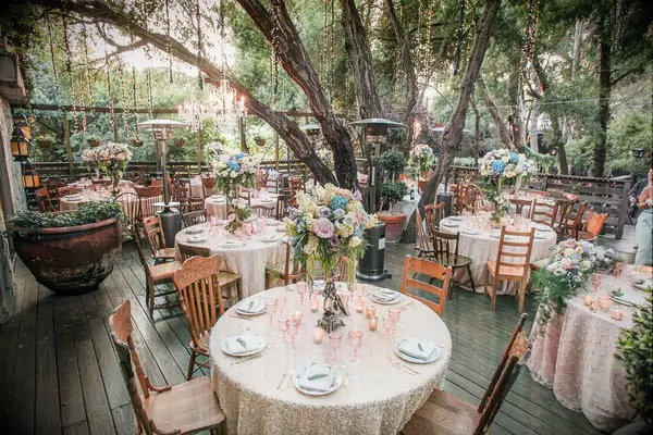 Fairytale-themed garden reception