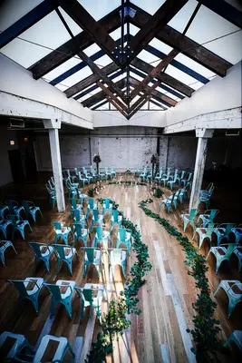 This modern wedding aisle is sure to delight.