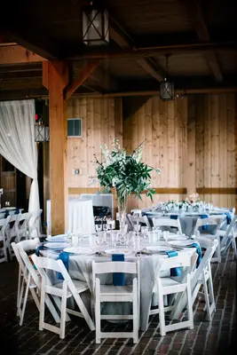 Tall Eucalyptus and Stock Centerpieces