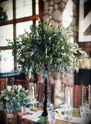 Tall Eucalyptus Centerpieces
