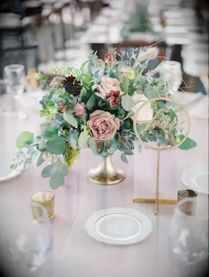 Rose-and-Eucalyptus Centerpiece