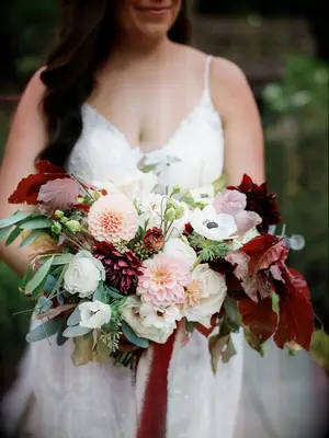 Red and Pink Wedding Bouquet