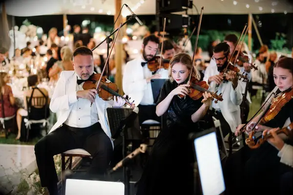 Orchestra at a wedding reception.