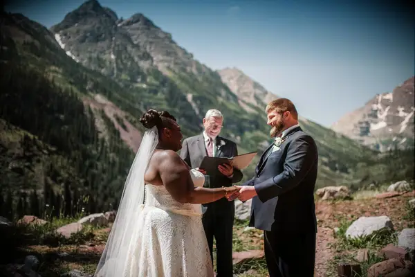 mountain wedding reception