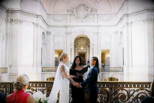 Wedding ceremony in elegant venue