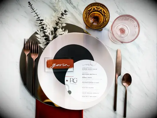 70s themed wedding velvet table setting