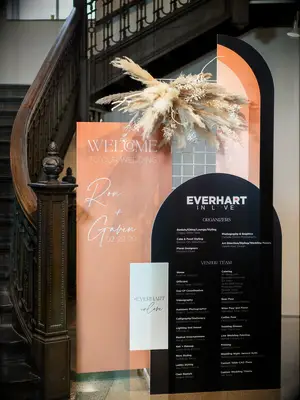 70s themed wedding welcome sign