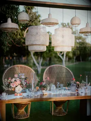70s themed wedding vintage sweetheart table