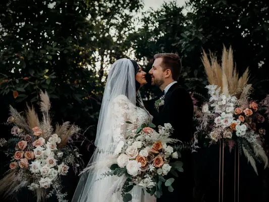 70s themed wedding moody color palette