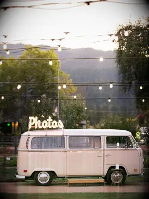 70s themed wedding van photobooth