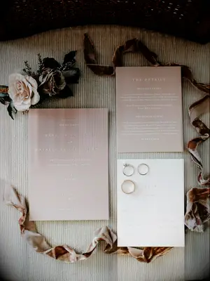 70s themed wedding velvet accents stationery