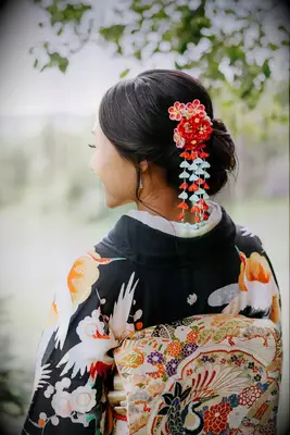 Bride in traditional Japanese kimono