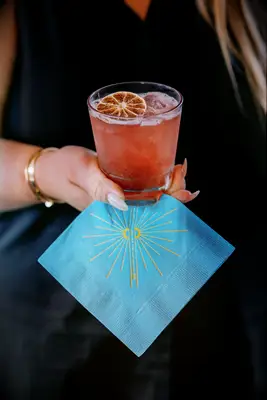 Muddled fruits fall signature wedding drink