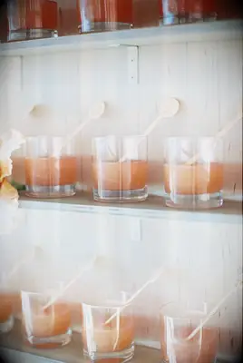 Decorative fall signature wedding drink