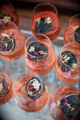 Floral fall signature wedding drink